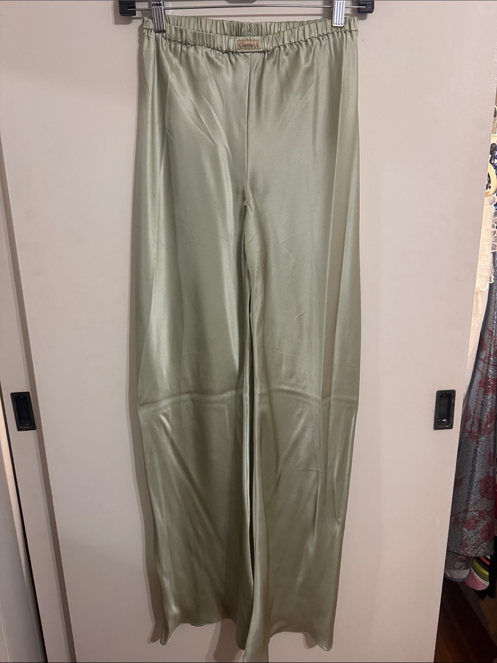 Comme Si Bias Cut Pant In Mint — image 2 of 5